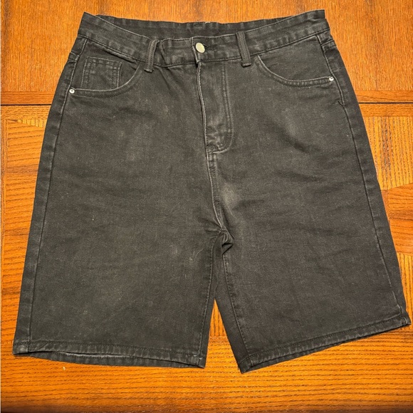 Black Unbranded Denim Jorts - Picture 1 of 2